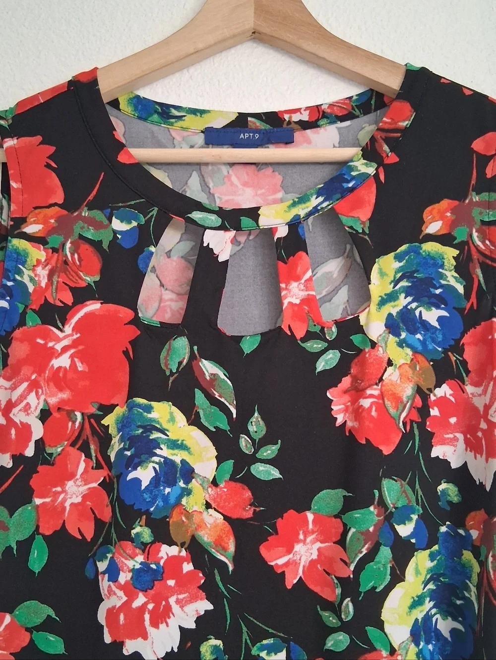 Apt 9 Sleeveless Floral Dress   Size L - Picture 5 of 9